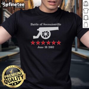 Hot The Battle Of Secessionville Civil War cannon design on a stylish T-shirt, celebrating history since 1862.