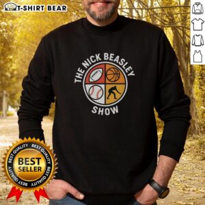 Nice The Nick Beasley Show logo sweatshirt featuring a stylish design in vibrant colors, perfect for fans.