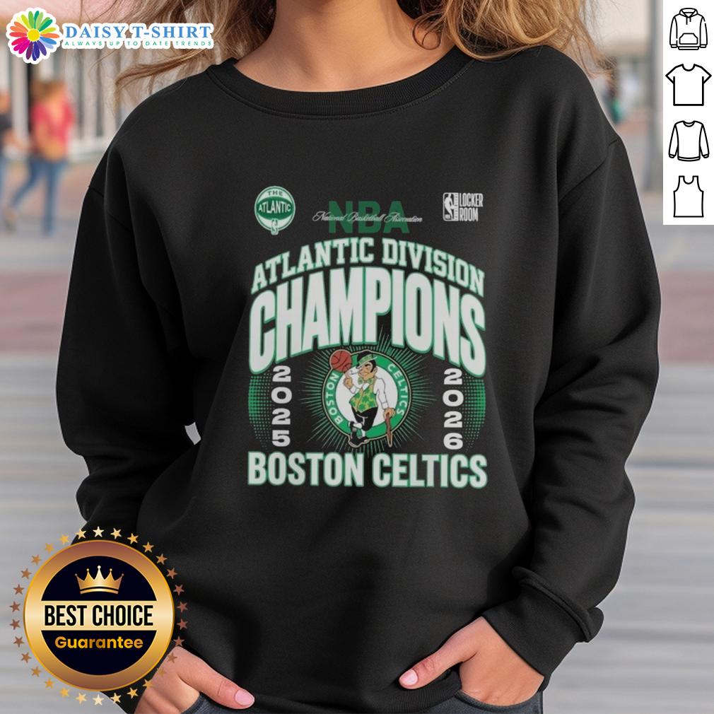 Hot Boston Celtics 2026 Nba Atlantic Division Champions Sweatshirt Hot Boston Celtics 2026 NBA Atlantic Division Champions sweatshirt featuring team colors and logo.