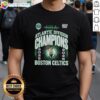 Hot Boston Celtics 2026 NBA Atlantic Division Champions T-Shirt featuring team logo and vibrant colors for fans.