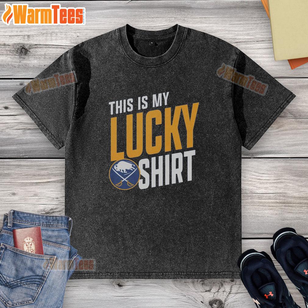 hot-buffalo-sabres-this-is-my-lucky-washed-t-shirt Hot Buffalo Sabres t-shirt with 'This Is My Lucky T-Shirt' in bold lettering, perfect for game day and fan gear.