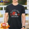 Hot Cleveland Browns Heritage Print T-Shirt featuring team logo and vintage design, perfect for fans and collectors.