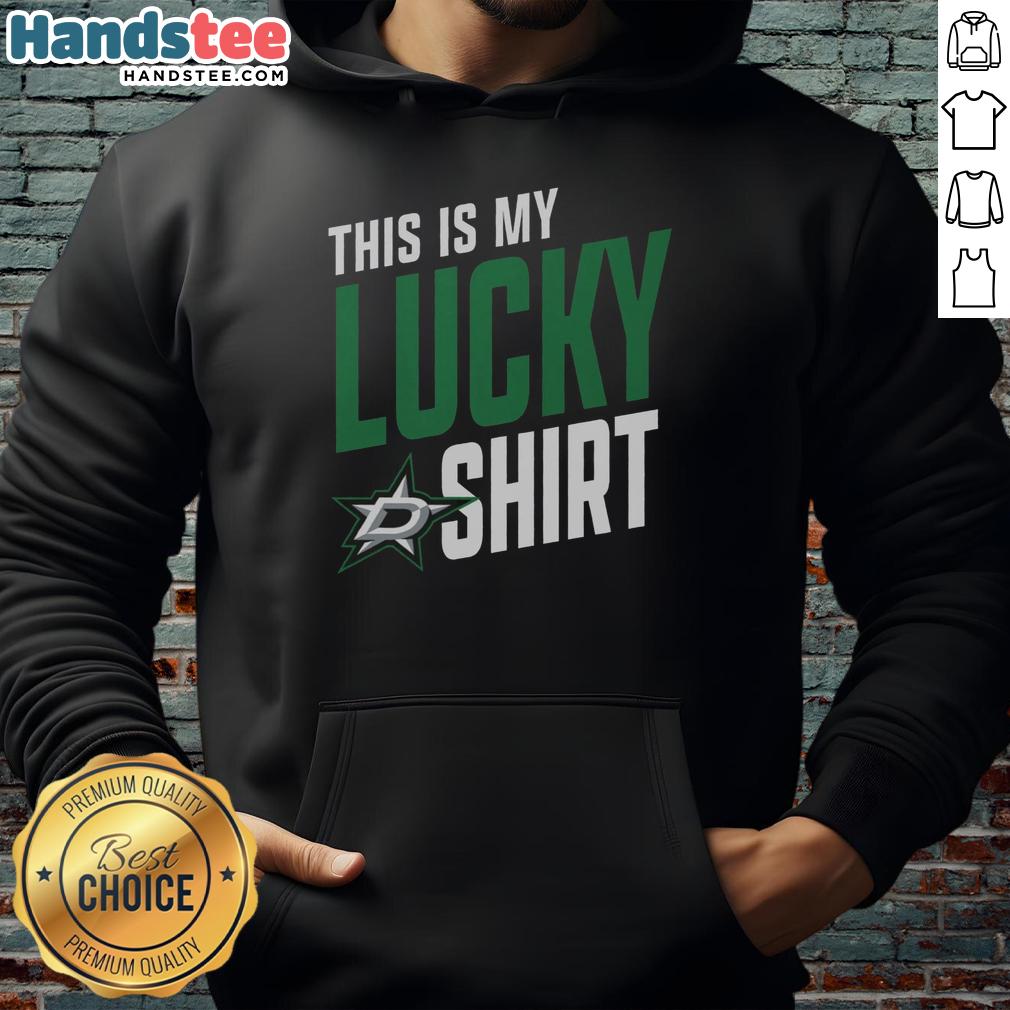 hot-dallas-stars-this-is-my-lucky-hoodie Alt Text: Dallas Stars fan wearing a lucky hoodie, showcasing team spirit and excitement during a game.