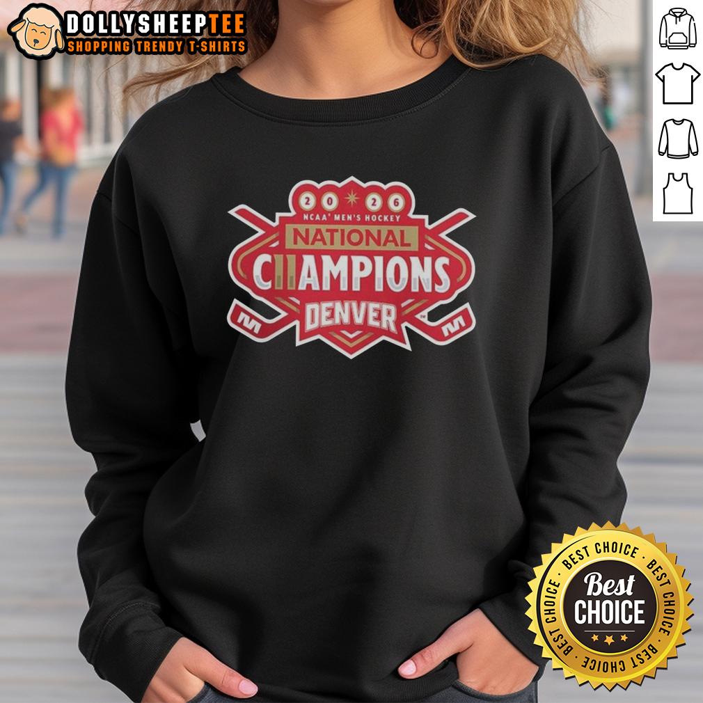 Hot Denver Pioneers 2026 Ncaa Frozen Four Men's Ice Hockey National Champions Sweatshirt Hot Denver Pioneers 2026 NCAA Frozen Four Men's Ice Hockey National Champions sweatshirt in vibrant colors.