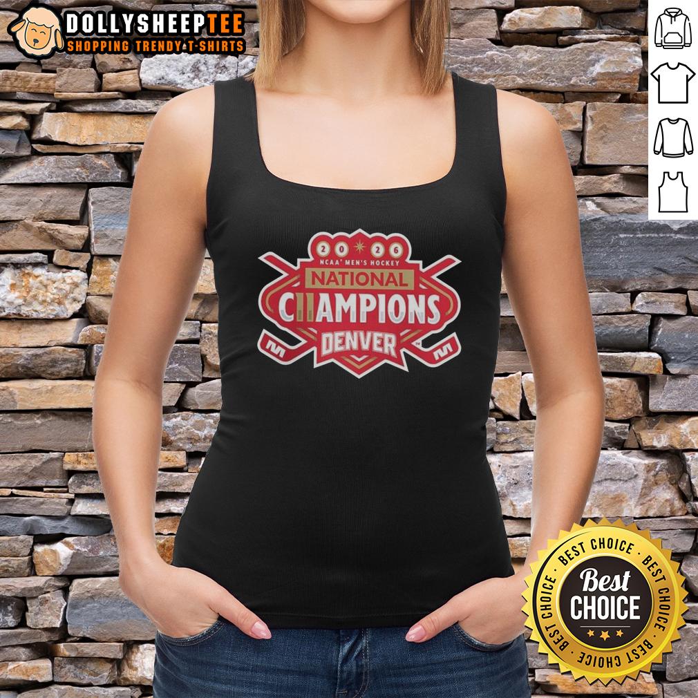 Hot Denver Pioneers 2026 Ncaa Frozen Four Men's Ice Hockey National Champions Tank Top Hot Denver Pioneers 2026 NCAA Frozen Four Men's Ice Hockey National Champions tank top showcasing team pride.