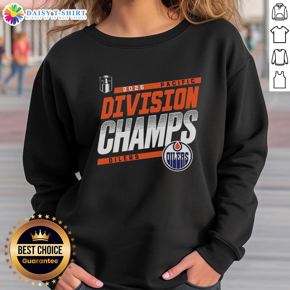 Hot Edmonton Oilers Hockey 2026 Pacific Division Champions Sweatshirt Edmonton Oilers 2026 Pacific Division Champions sweatshirt, featuring team colors and logo, perfect for fans and collectors.