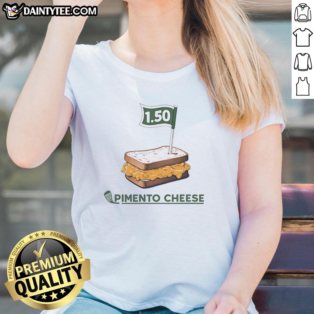 hot-golf-sandwich-pimento-cheese-1-50-golf-flag-ladies-tee Delicious hot golf sandwich with pimento cheese, featuring a golf flag on a ladies tee, perfect for golf lovers.