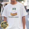 Alt Text: Hot Golf Sandwich Pimento Cheese T-Shirt featuring a golf flag design, perfect for golf enthusiasts and food lovers.