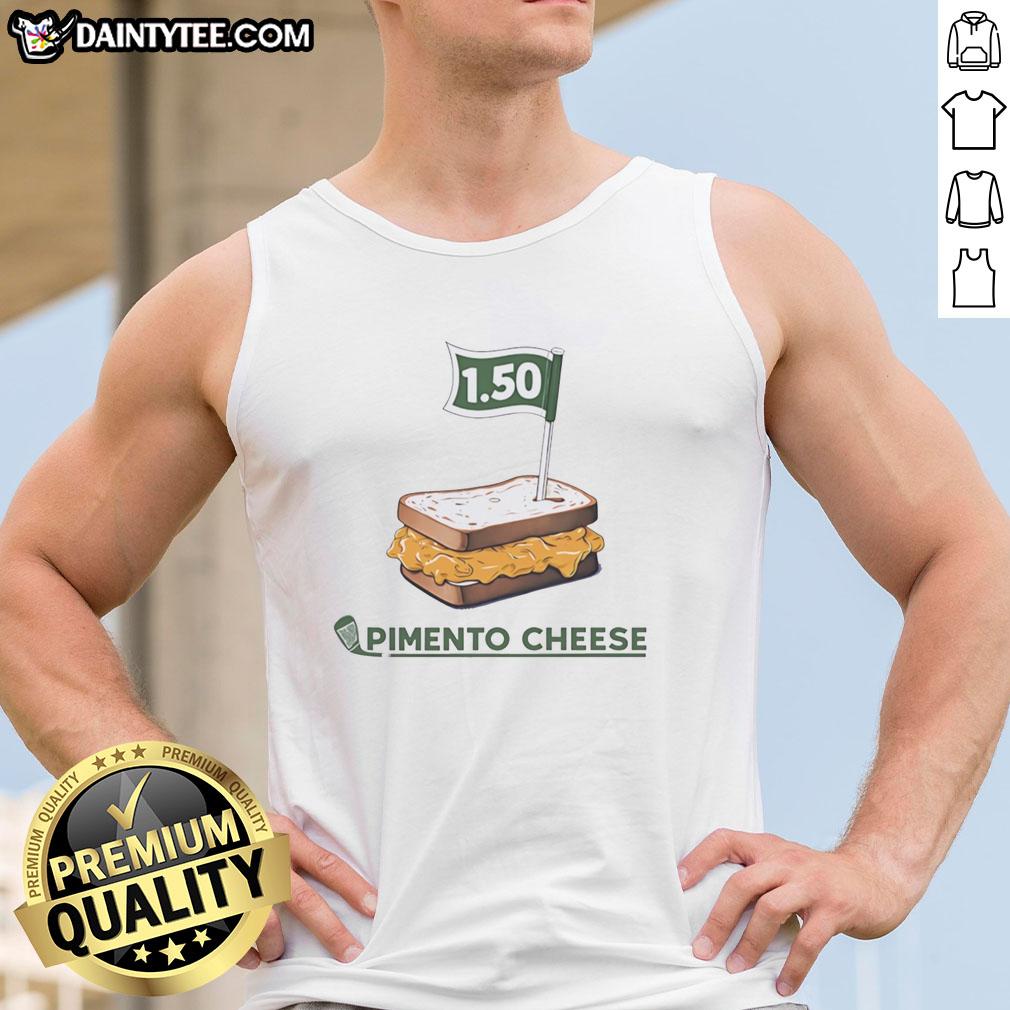 hot-golf-sandwich-pimento-cheese-1-50-golf-flag-tank-top Alt Text: Hot Golf Sandwich Pimento Cheese tank top featuring a golf flag design, perfect for golf enthusiasts and summer wear.