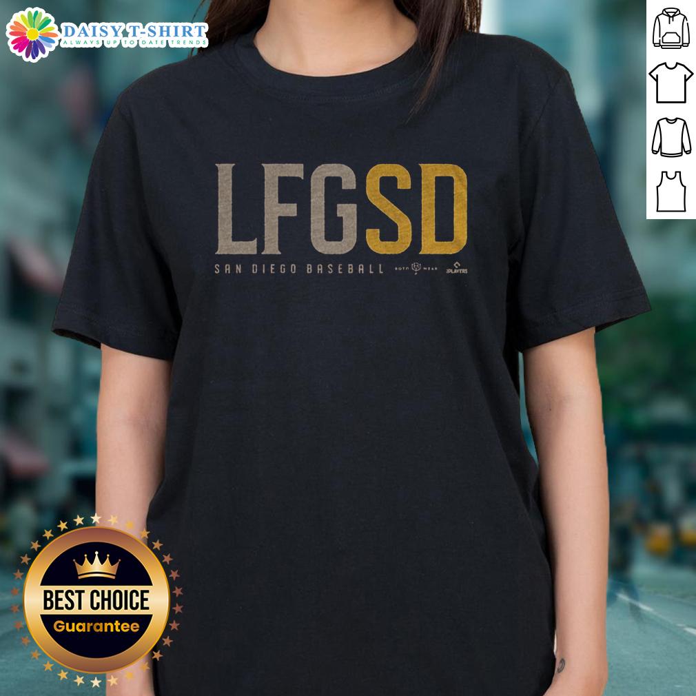 Hot Lfgsd San Diego Baseball Ladies Tee Hot LFGSD San Diego Baseball Ladies Tee in vibrant colors, perfect for fans and casual wear, showcasing team spirit.
