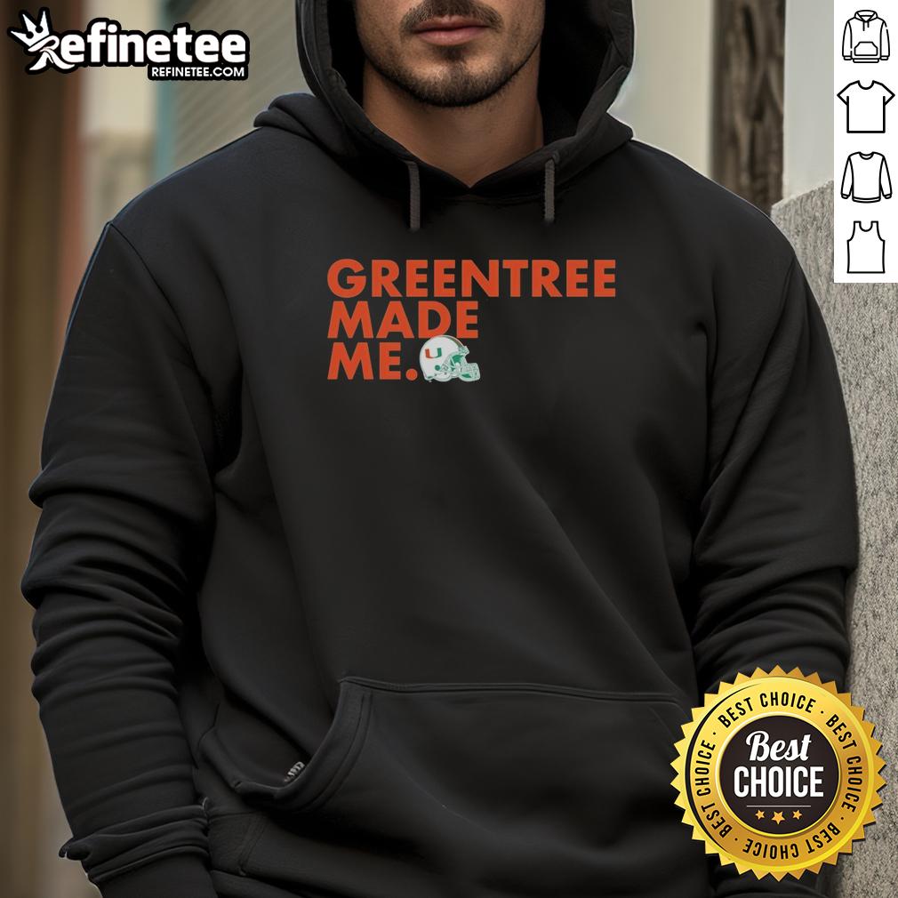 hot-miami-hurricanes-womens-greentree-made-me-hoodie Hot Miami Hurricanes Women's Greentree Made Me Hoodie in vibrant green, perfect for fans and stylish comfort.