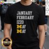 Hot Michigan Wolverines T-Shirt featuring Izzo design for January and February sports fans, perfect for game day.