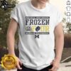 Alt Text: Hot Michigan Wolverines 2026 Men's Ice Hockey Frozen Four Bound T-Shirt featuring team colors and logo.