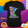 Hot Minnesota Sports Teams Graphic Transfer State T-Shirt featuring bold team logos and vibrant colors for sports fans.