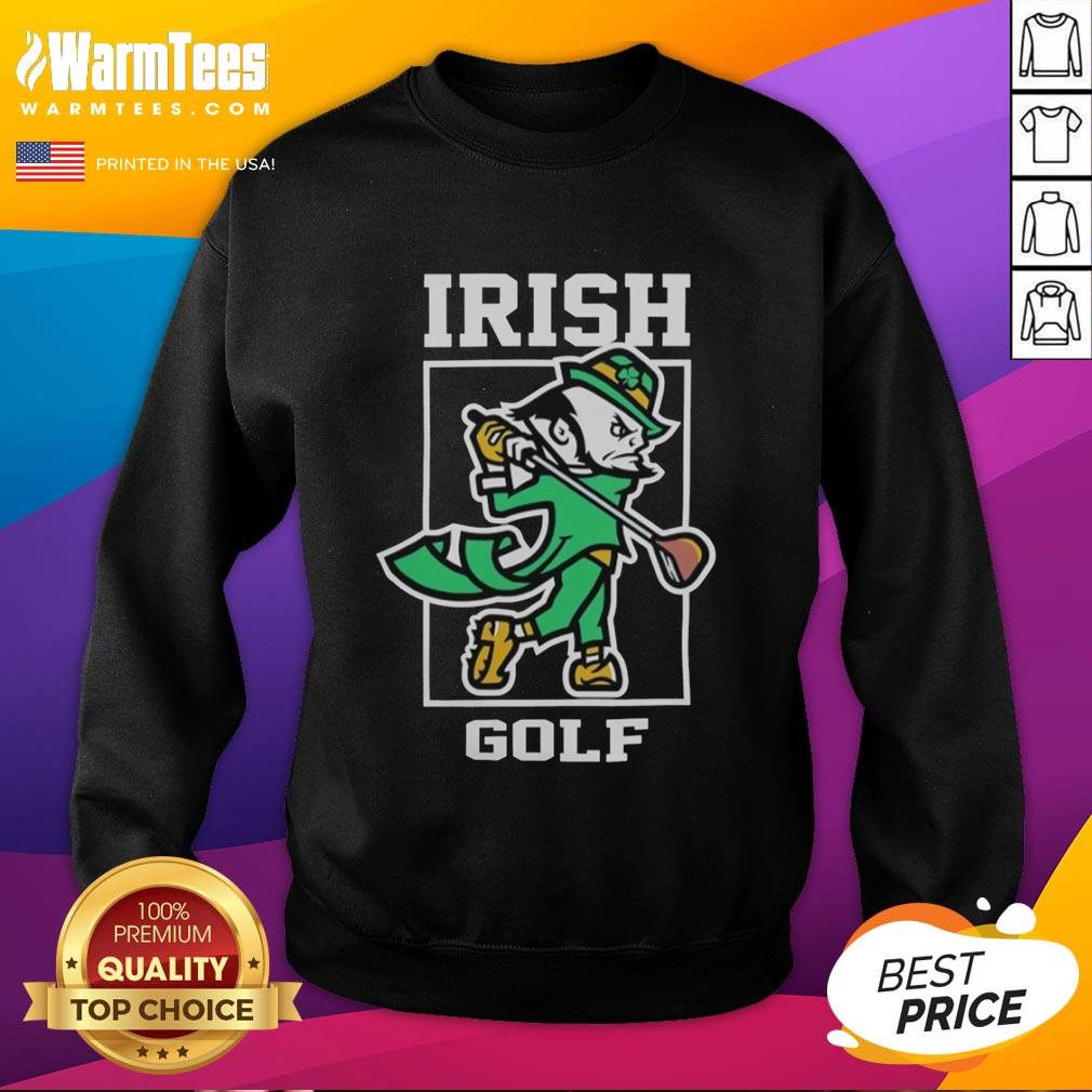hot-notre-dame-fighting-irish-golf-leprechaun-2026-sweatshirt Alt Text: Hot Notre Dame Fighting Irish Golf Leprechaun 2026 sweatshirt featuring vibrant colors and a stylish design.