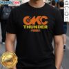 Hot Oklahoma City Thunder NBA Playoffs 2024 T-Shirt featuring bold team graphics and vibrant colors for fans.