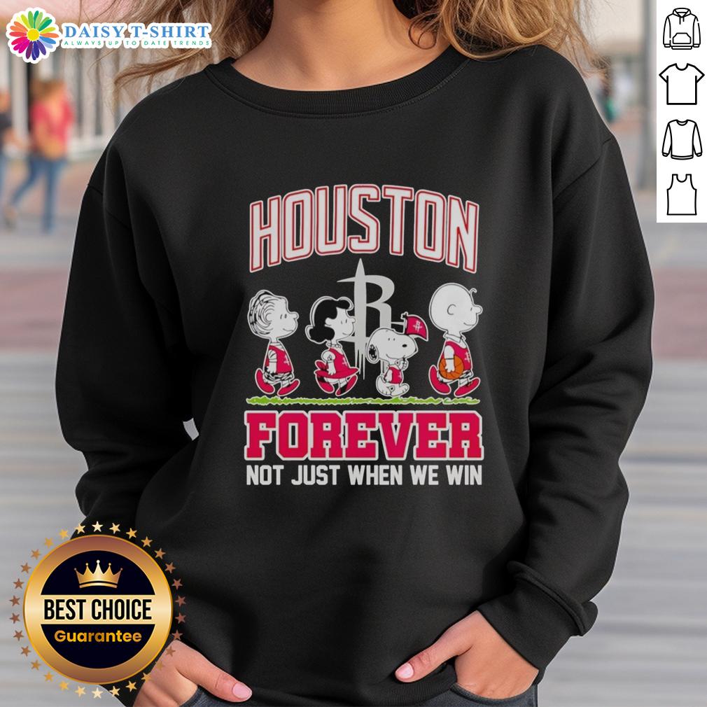 Hot Peanuts Characters X MLB Houston Astros Forever Not Just When We Win Sweatshirt Hot Peanuts Characters X MLB Houston Astros 'Forever Not Just When We Win' Sweatshirt showcasing vibrant team spirit.