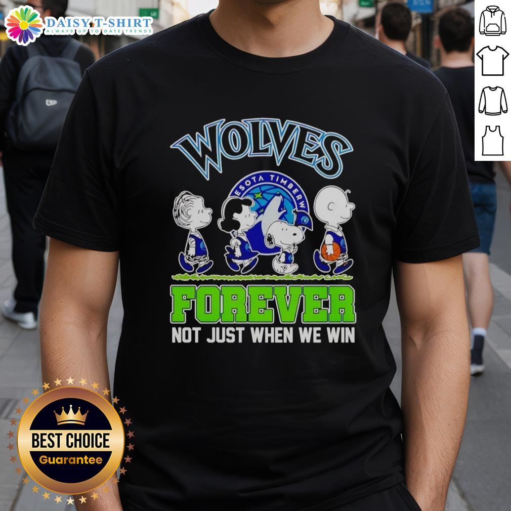 Hot Peanuts Characters X MLB Minnesota Timberwolves Forever Not Just When We Win T-Shirt Hot Peanuts Characters X MLB Minnesota Timberwolves Forever T-Shirt featuring playful designs and team spirit.