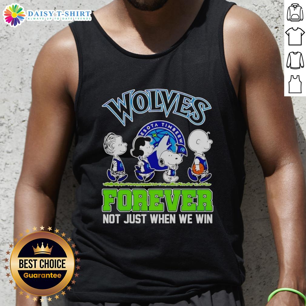Hot Peanuts Characters X MLB Minnesota Timberwolves Forever Not Just When We Win Tank Top Hot Peanuts Characters X MLB Minnesota Timberwolves 'Forever Not Just When We Win' tank top design featuring vibrant graphics.