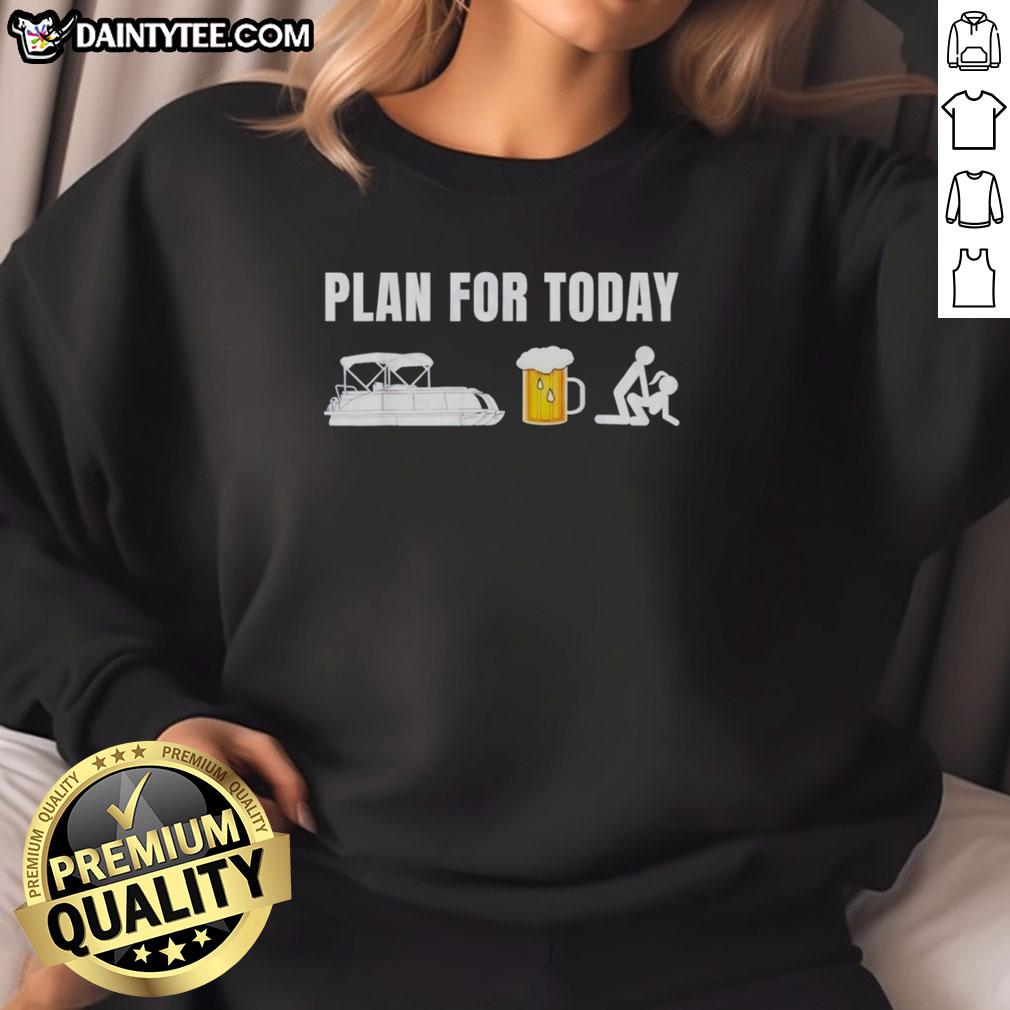hot-plan-for-today-beer-and-boating-sweatshirt Cozy sweatshirt featuring 'Hot Plan For Today: Beer and Boating' design, perfect for casual outings and water adventures.