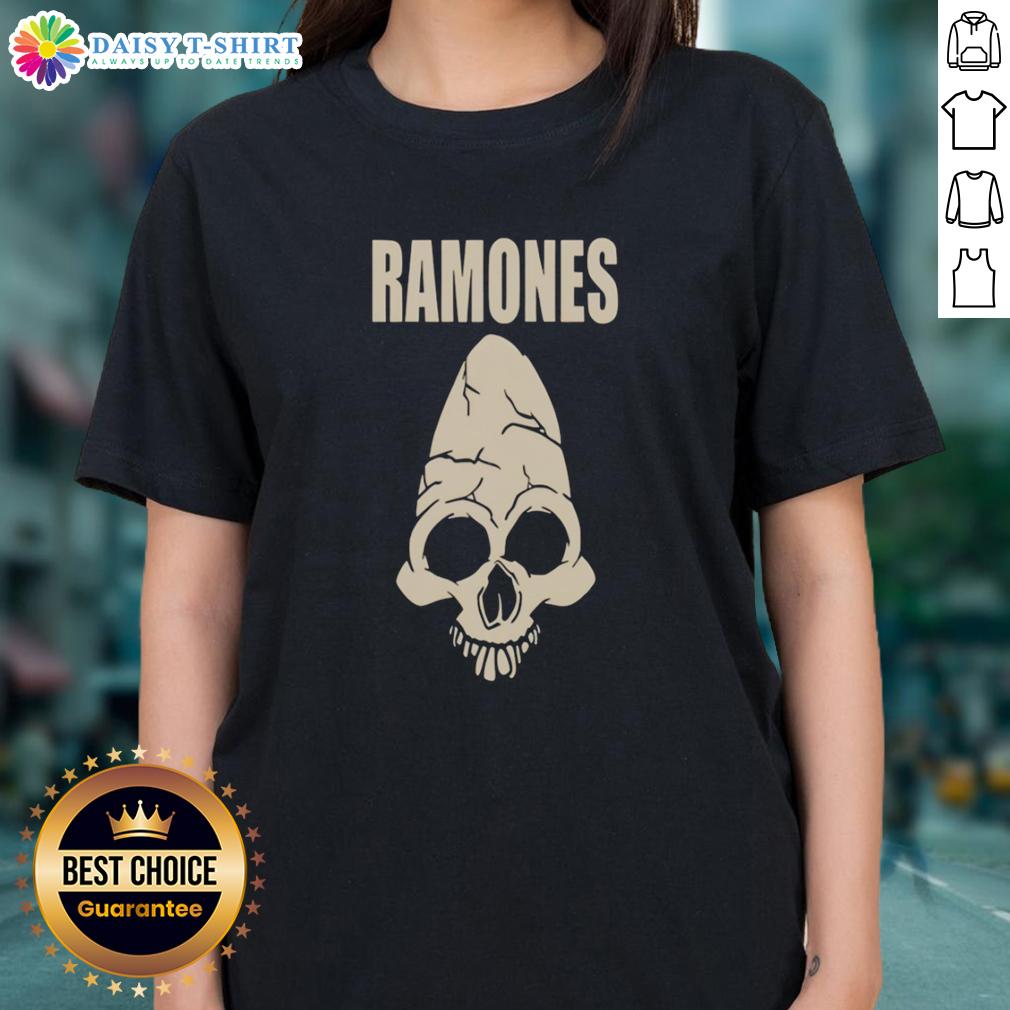 Hot Ramones Skull Cm Punk Ladies Tee Hot Ramones Skull CM Punk Ladies Tee featuring a bold skull design, perfect for punk rock fashion enthusiasts.