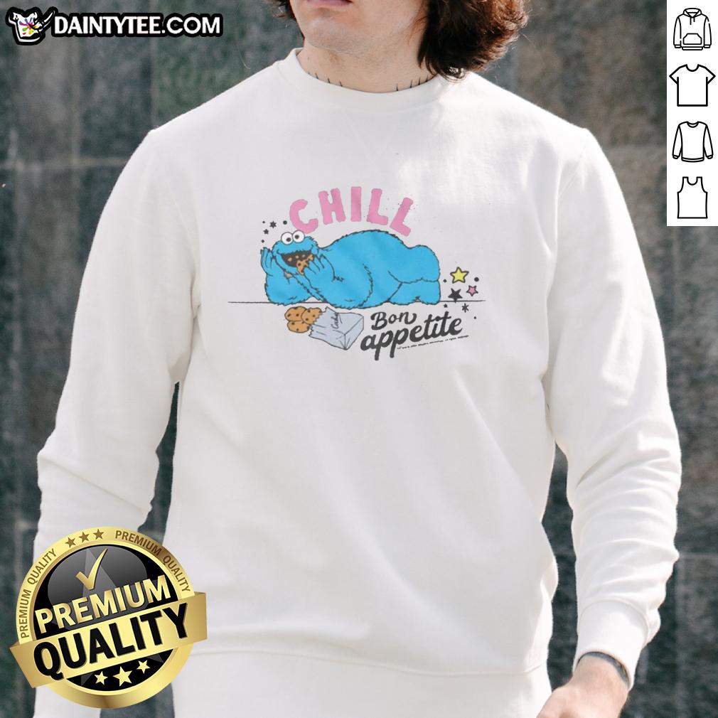 hot-sesame-street-cookie-monster-chill-bon-appetite-sweatshirt Cozy Hot Sesame Street Cookie Monster Chill Bon Apptit sweatshirt featuring vibrant graphics and soft fabric, perfect for fans.