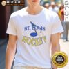 Hot St. Louis Blues NHL musical note logo t-shirt featuring vibrant team colors and stylish design for fans.