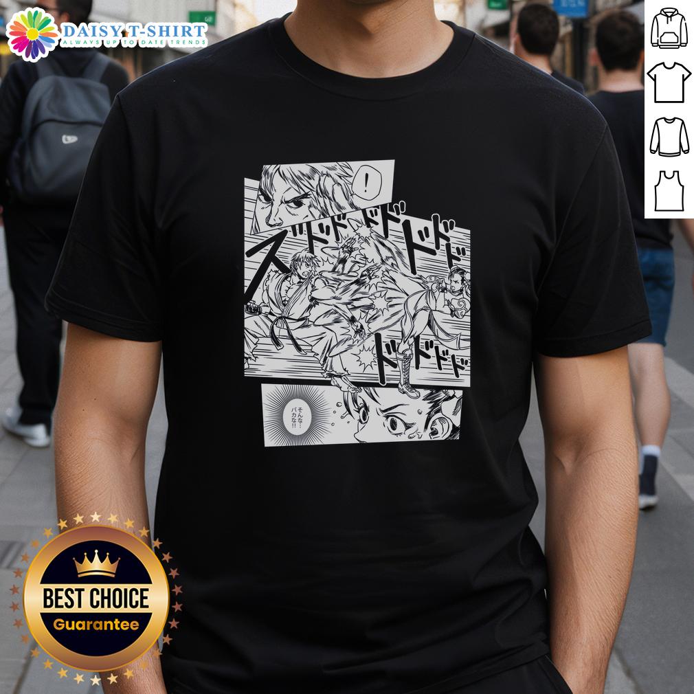 Hot Street Fighter Evo Moment 37 Shifting Momentum T Shirt Hot Street Fighter Evo Moment 37 Shifting Momentum T-Shirt featuring iconic gaming art and vibrant colors for fans.