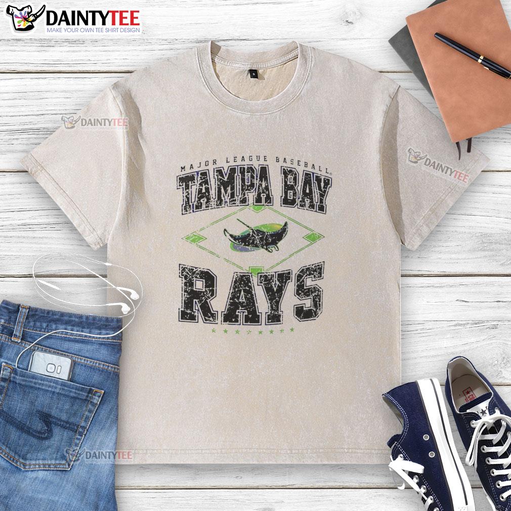 hot-tampa-bay-rays-major-league-baseball-cooperstown-diamond-washed-t-shirt Hot Tampa Bay Rays Major League Baseball Cooperstown Diamond Washed T-Shirt displayed on a white background.