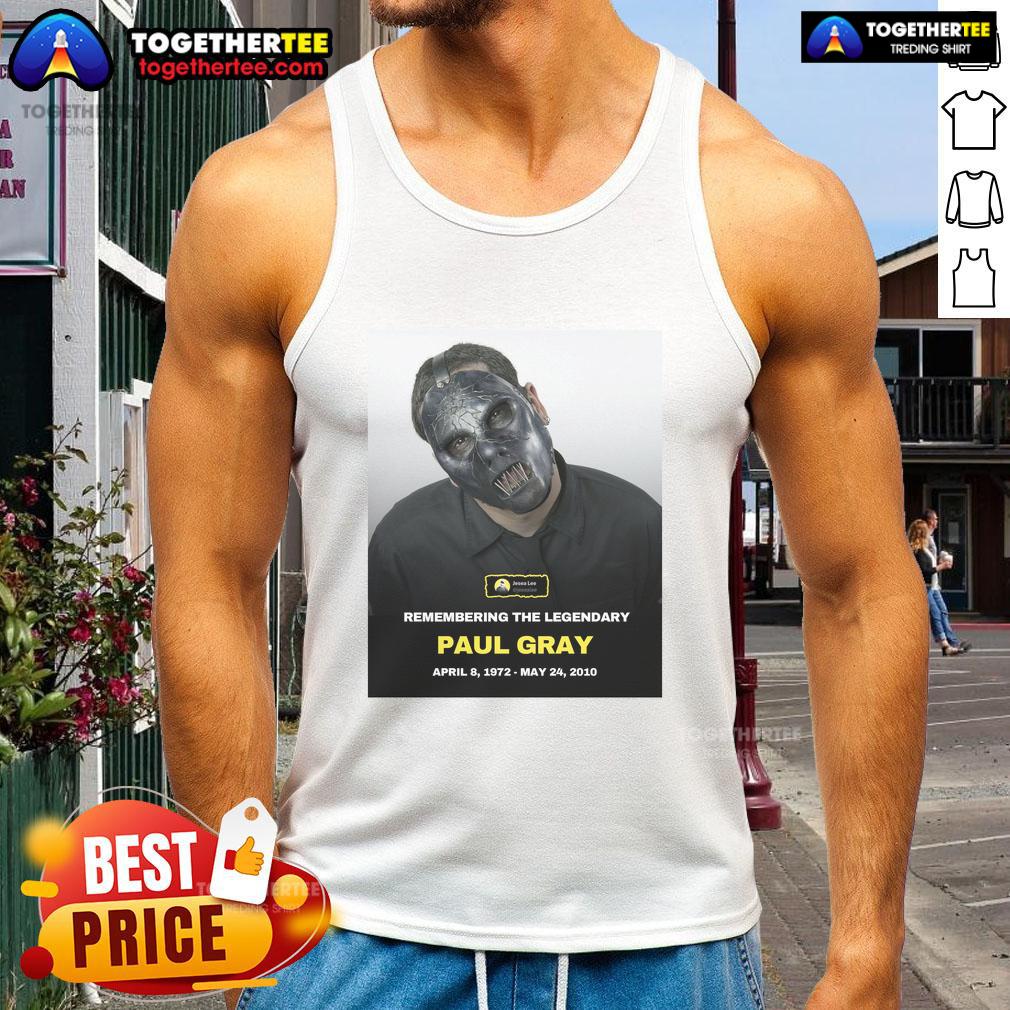 Hot Tribute Paul Gray Founding Bassist Of Slipknot Tank Top Alt Text: Hot tribute tank top featuring Paul Gray, founding bassist of Slipknot, celebrating his legacy in music.