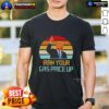 Vintage 'Hot Trump Iran Your Gas Price Up' T-Shirt featuring bold graphics, perfect for political humor and statement wear.