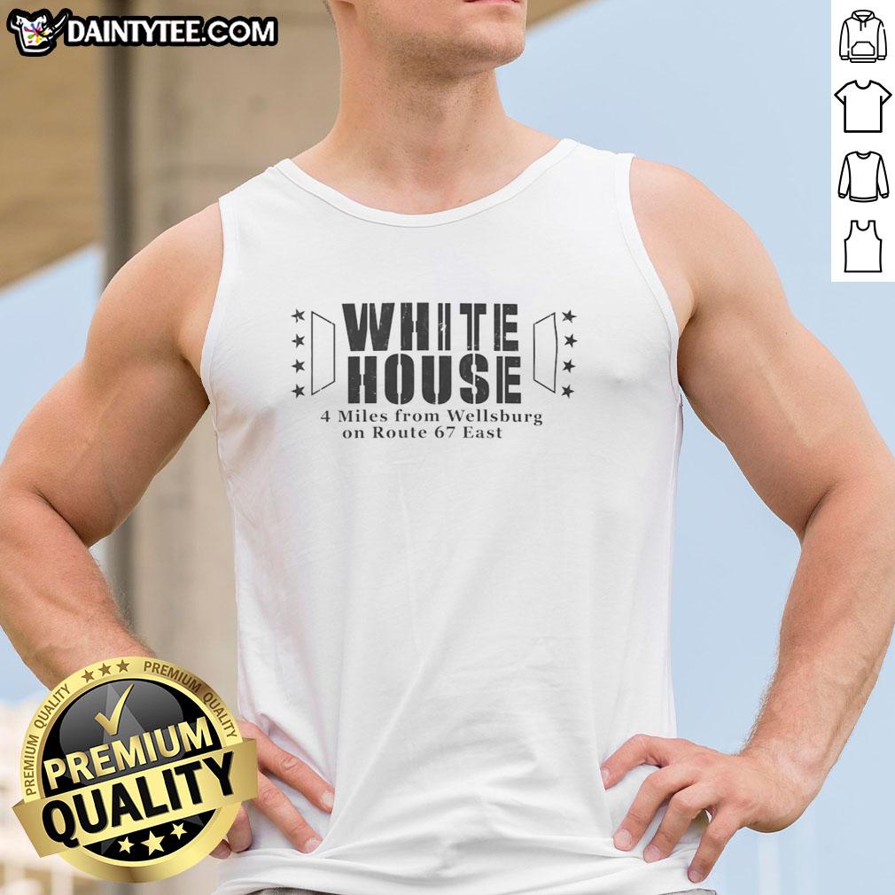 hot-white-house-4-miles-from-wellsburg-on-route-67-east-tank-top Alt Text: Hot white house 4 miles from Wellsburg on Route 67 East with a tank top hanging on the porch.