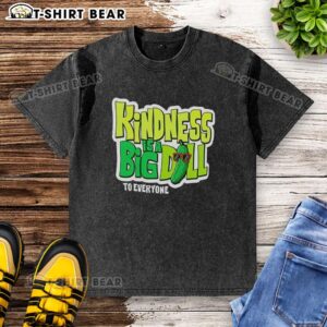 Awesome Kindness Is A Big Dill Pickle T-Shirt design featuring a whimsical pickle graphic on a washed background.