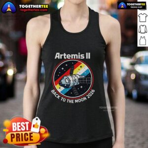 Hot Artemis II Back to the Moon 2026 tank top featuring a bold design celebrating the lunar mission.