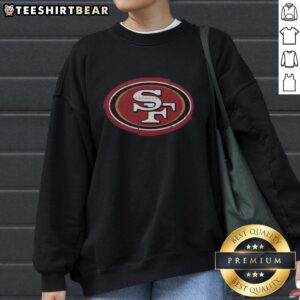 Alt Text: Original San Francisco 49ers Rivet Logo Sweatshirt featuring bold team colors and iconic logo design for NFL fans.
