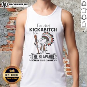Good Im Chief Kickabitch Snoopy tank top featuring a fun graphic design for casual wear enthusiasts.