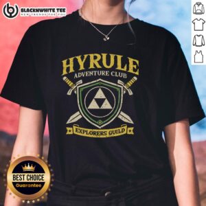 Premium Hyrule Adventure Club ladies tee featuring a stylish design perfect for fans of the Hyrule adventure series.