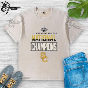 Hot University of Southern California 2026 NC Women's Water Polo National Champions washed t-shirt design.