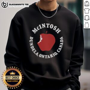 Awesome McIntosh Apple sweatshirt featuring a vibrant design, perfect for fans in Dundela, Ontario, Canada.
