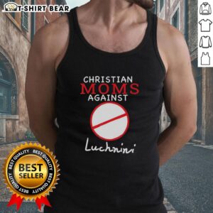 Top Christian Moms Against Luchnini Tank Top featuring a bold message for faith-driven parenting and community support.