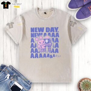 Pretty A New Day New AAAA Washed T-Shirt in soft fabric, perfect for casual wear and everyday comfort.