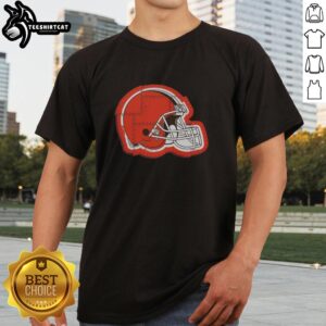 Goocleveland Browns Rivet Logo T-Shirt featuring bold team logo design, perfect for Cleveland Browns fans and game day wear.