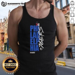 Top Philadelphia 76ers Playoff NBA 2026 tank top featuring team colors and logo, perfect for fans and game day wear.