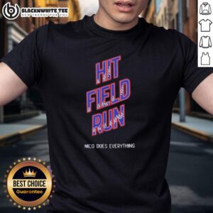 Premium Hit Field Run Nico Does Everything T-Shirt featuring a stylish design and comfortable fit for everyday wear.