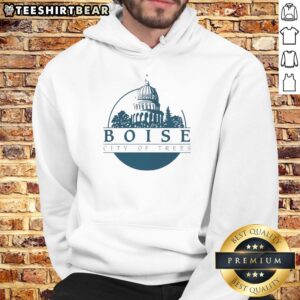 Awesome Boise City of Trees Hoodie featuring a vibrant design, perfect for showcasing Boise pride and style.
