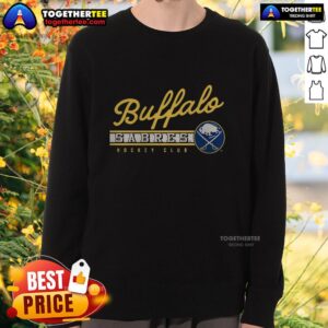 Good Buffalo Sabres Hockey Club women's local pride sweatshirt in blue with team logo, perfect for fans and casual wear.