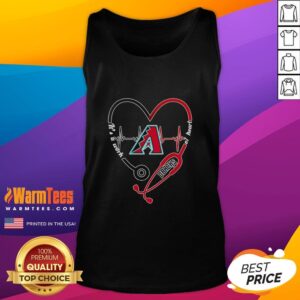 Heart and soul Arizona Diamondbacks tank top with stethoscope and heartbeat design, perfect for fans and health enthusiasts.