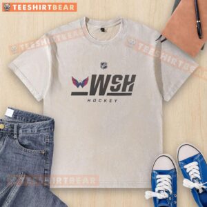Alt Text: Pretty Washington Capitals Hockey 2026 NHL logo washed t-shirt in vibrant colors, perfect for fans and collectors.
