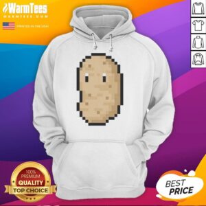 Alt Text: Original Pixelated Potato Hoodie featuring a colorful pixel art design, perfect for casual wear and potato lovers.