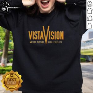 Alt Text: Hot Vistavision Motion Picture High Fidelity Sweatshirt featuring a stylish design and vibrant colors for film enthusiasts.
